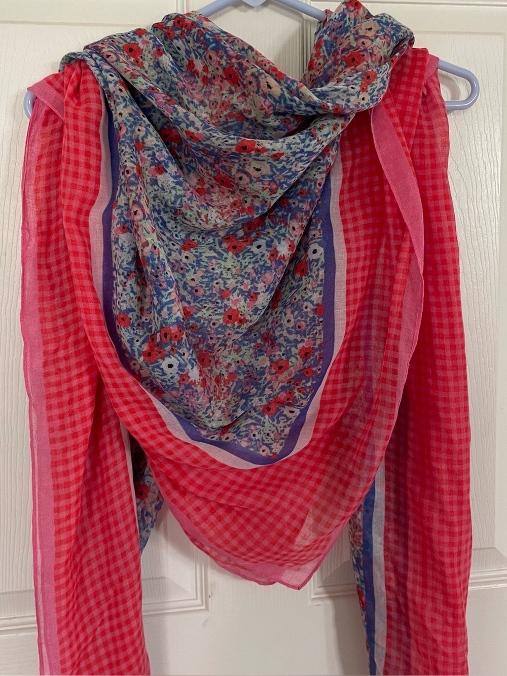 H&M Floral and Checkered Fashion Scarf
